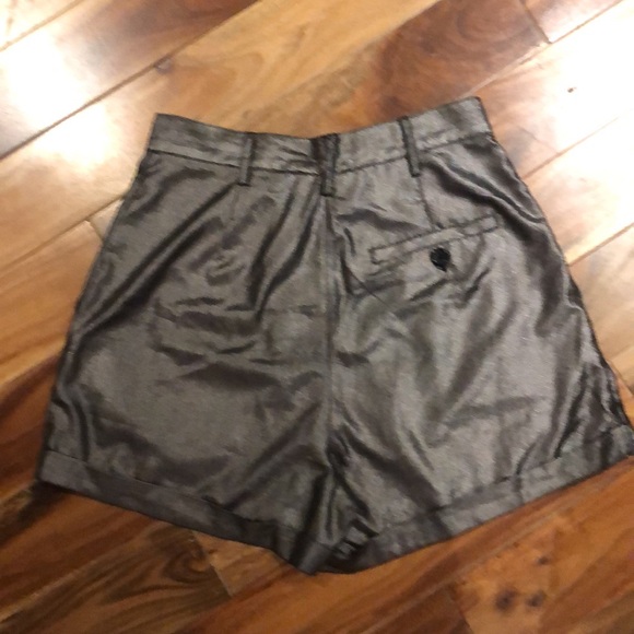 Silver Urban Outfitters high waisted shorts - Picture 2 of 4